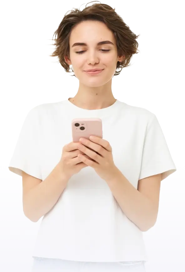 Shopper using a smartphone